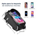 Bolso Porta Celular Para Bicicleta O Scooter - Impermeable Negro