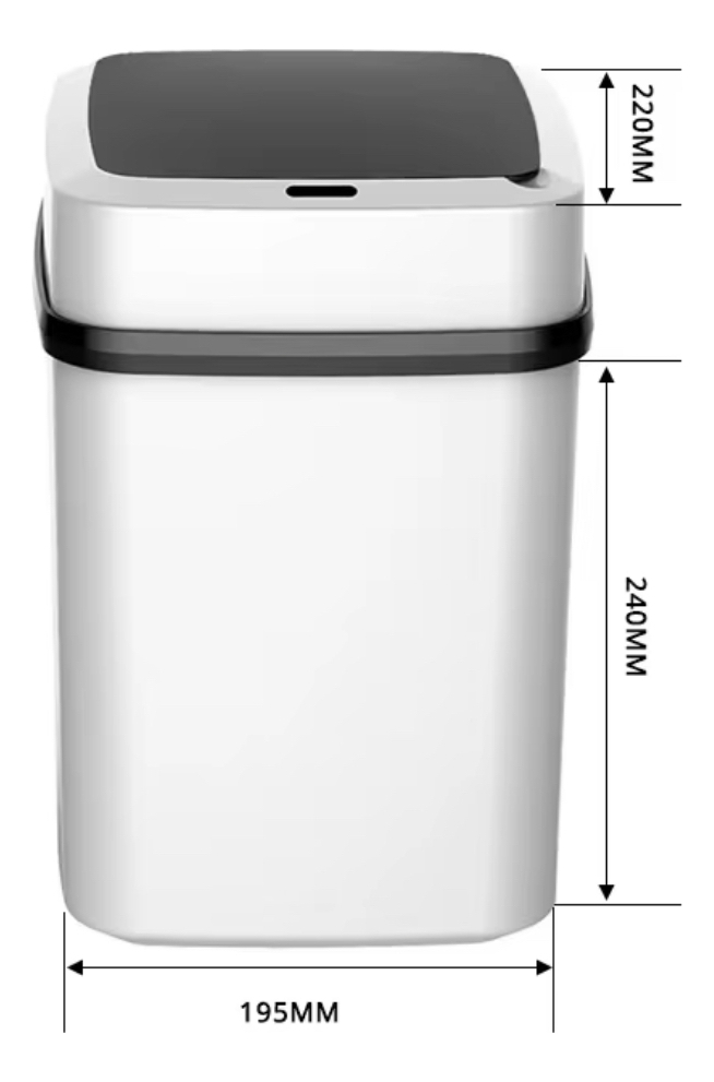 Bote Basura Inteligente Con Sensor Papelera Automática Blanco