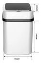 Bote Basura Inteligente Con Sensor Papelera Automática Blanco