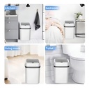 Bote Basura Inteligente Con Sensor Papelera Automática Blanco