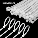 Brida De Nylon 3x150mm Amarra Plástica Blanca Blanco