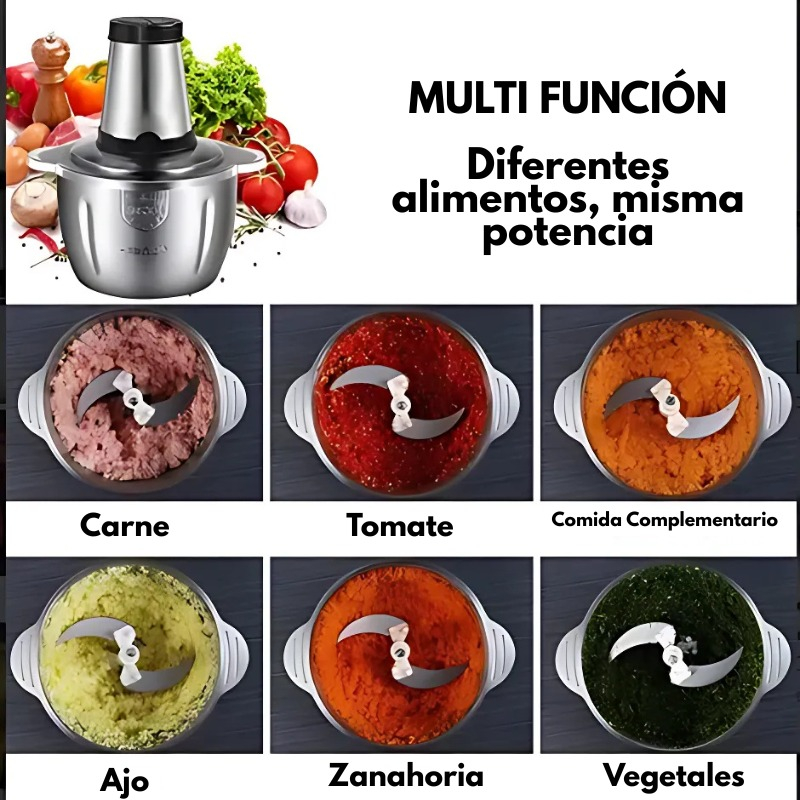 Tasbel Cortador De Alimentos - Picadora 3l Plateado