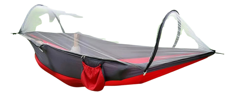 Hamaca Con Mosquitero Aire Libre Jardin Camping Rojo Hamaca Con Mosquitero Roja