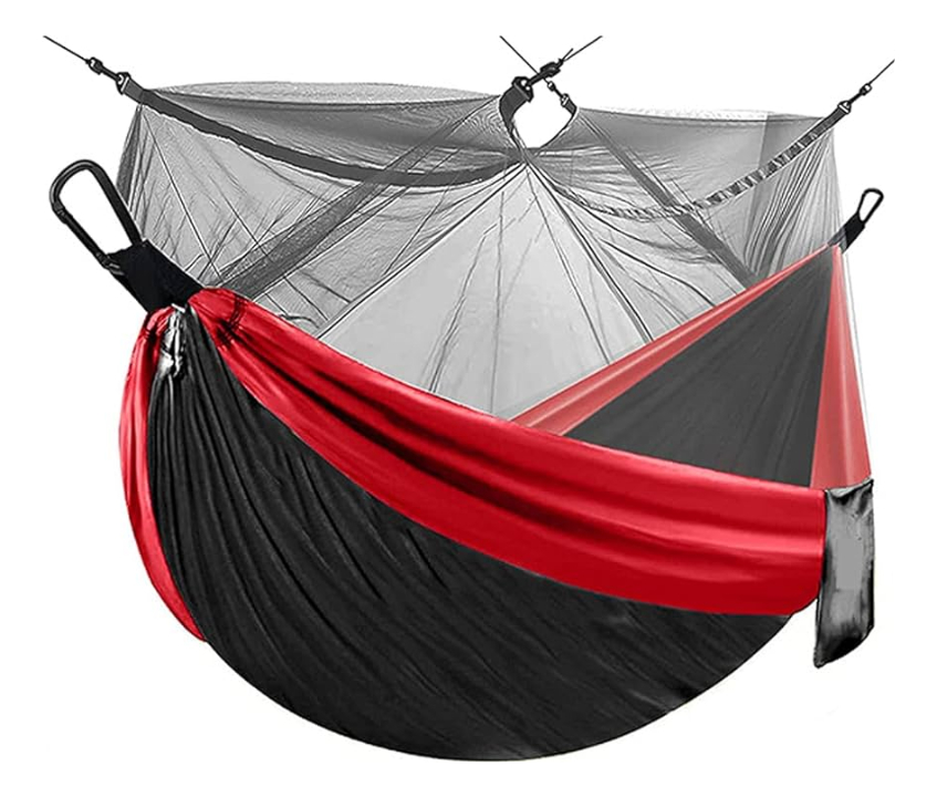 Hamaca Con Mosquitero Aire Libre Jardin Camping Rojo Hamaca Con Mosquitero Roja