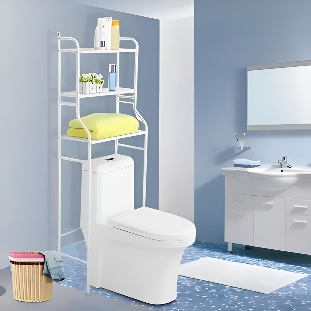 Mueble Organizador De Baño 3 Niveles Repisa Blanco
