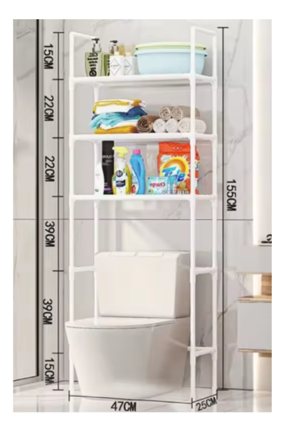 Mueble Organizador De Baño 3 Niveles Repisa Negro