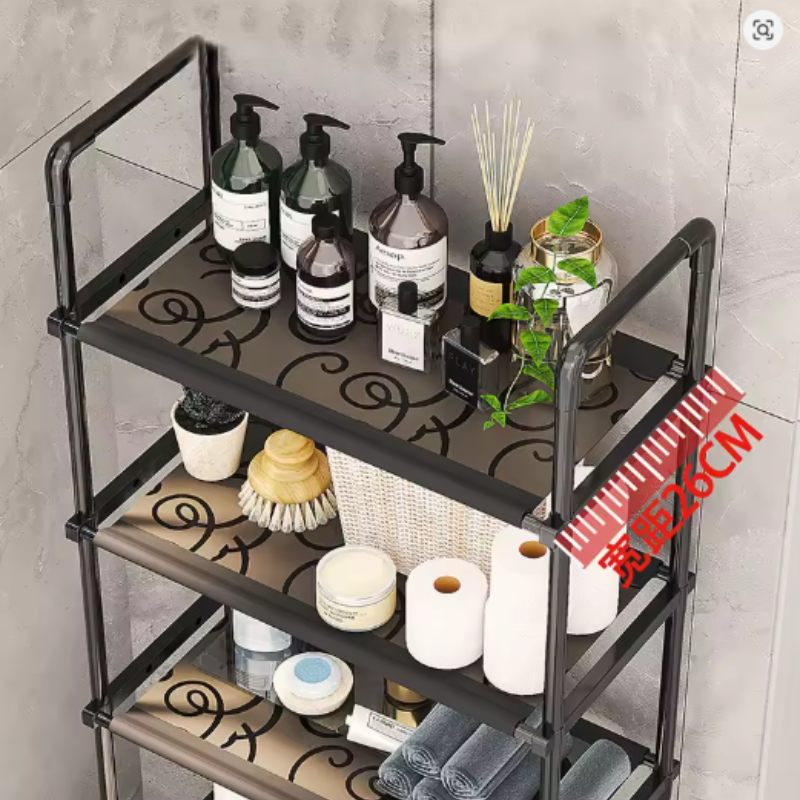 Mueble Organizador De Baño 3 Niveles Repisa Negro
