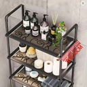 Mueble Organizador De Baño 3 Niveles Repisa Negro