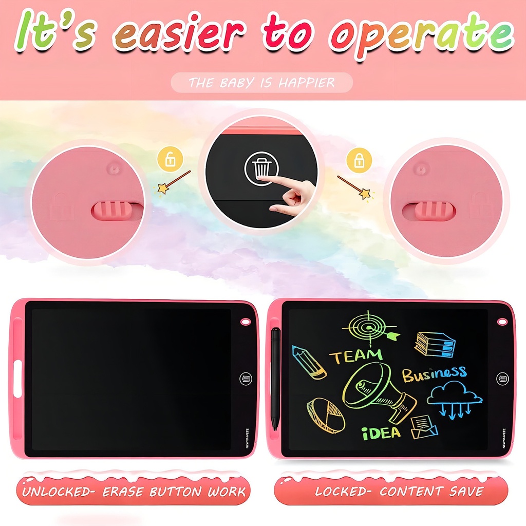 Pizarra Mágica Infantil Qatar Shop Lcd 8.5 Pulgadas Con Lápiz Azul