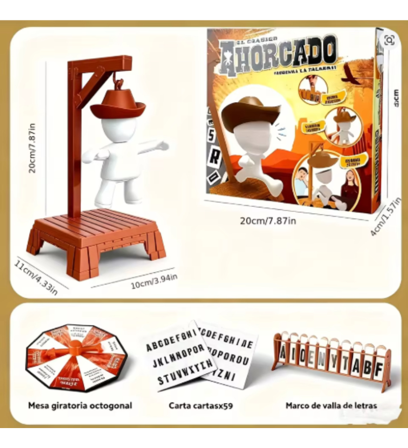 Ahorcado Clásico Físico Juego De Mesa En Español