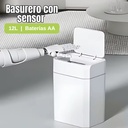 Basurero Con Sensor 12l - Bote De Basura Blanco