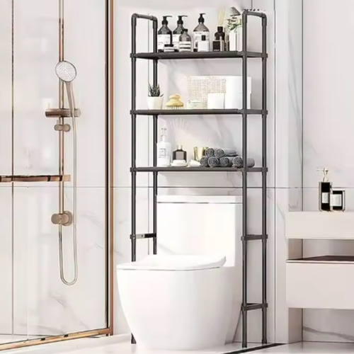 Mueble Organizador De Baño 3 Niveles Repisa Negro